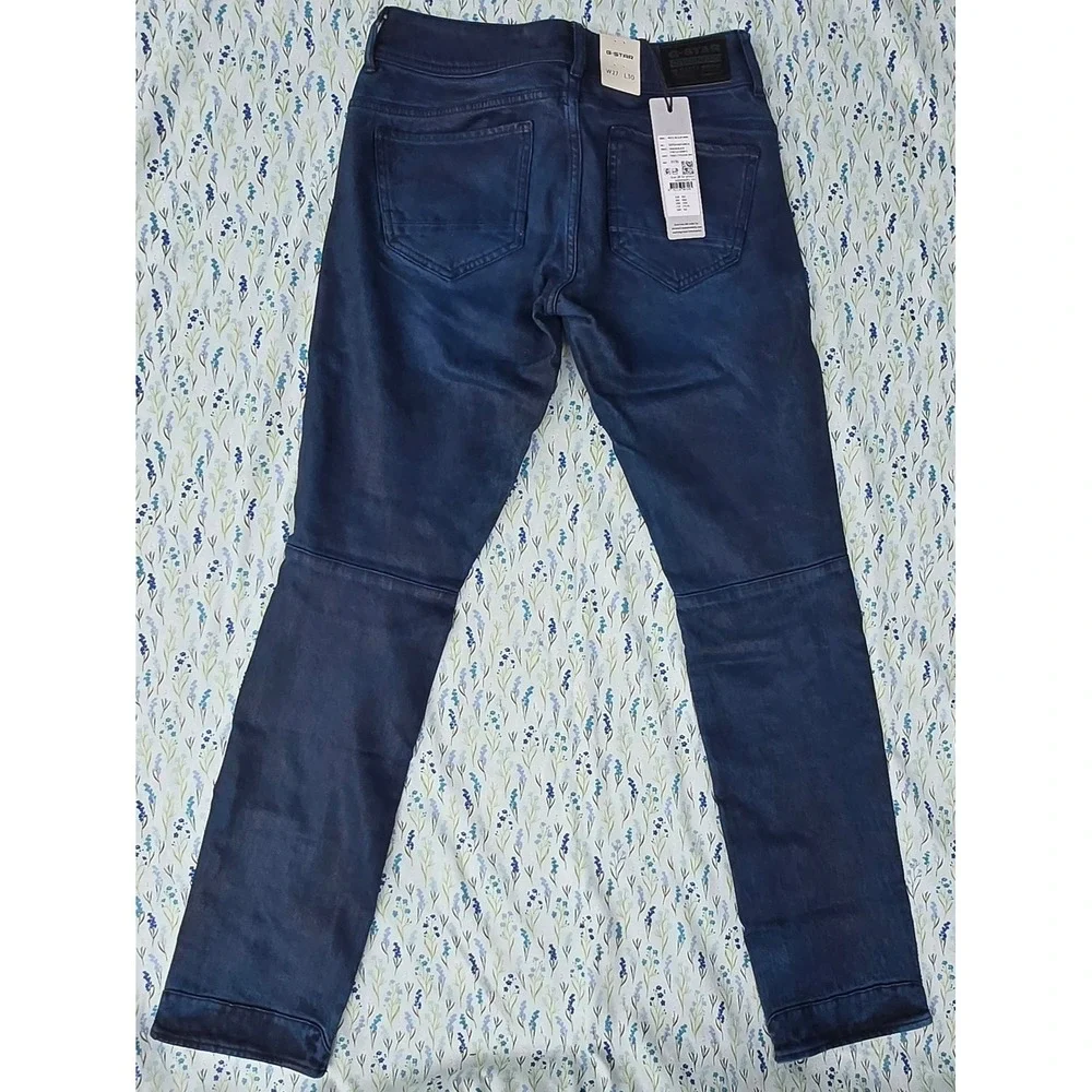 G Star RAW MOTO 3D SLIM WMN Jeans Faded Cerulean Skin Size 27x30‎ Zippers